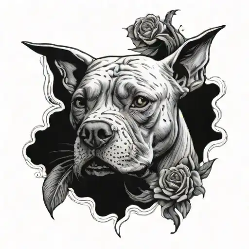 Skull Pitbull Dog Haven Chest