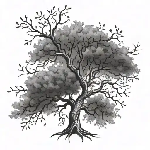 Family Tree With The Name Alyce Made Of The Branches