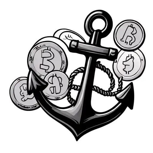 Anchor And Coins From Pirate Ship