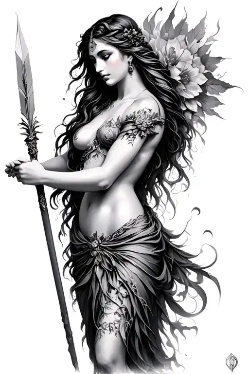 Goddess Holding Spear