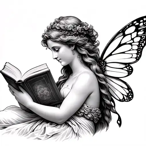 Greek Dionysus Theatre Goddess Fairy Reading A Book