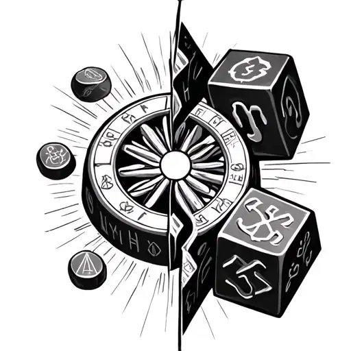 The Wheel Of Time Dice Rolling Split In Half With A Scene From Star Wars