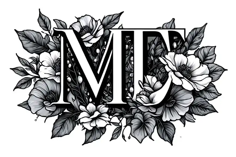 Letter M And T Daughter And Sons Initials Will Be On The Wrist Fine Line Simple Elegant