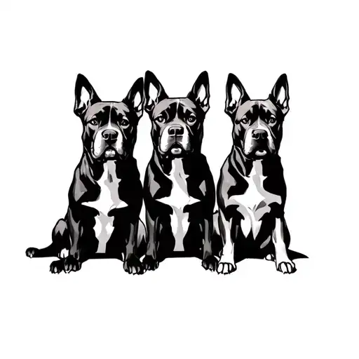My 4 Dogs Sitting Pitt Bull 2 German Shepherd 1 Pamrian