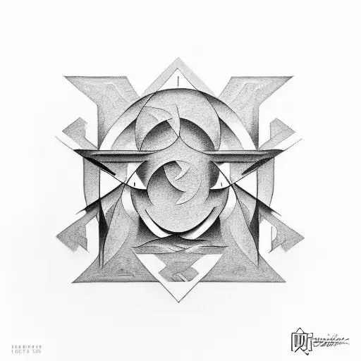 Abstract Geometric Design Incorporating The Initials Of Nolan And Jaxon