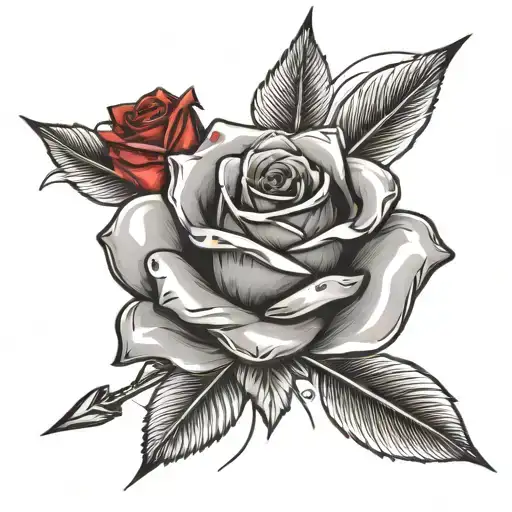 Arrow With Red Rose
