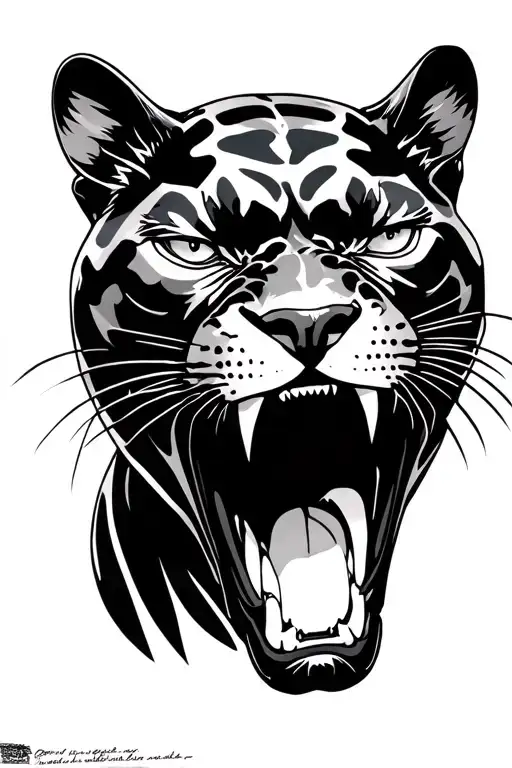 Black Panther Mouth Open