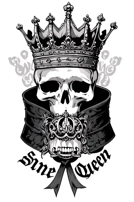 Garter Belt With The Word Smallzee And A King And Queen Crown