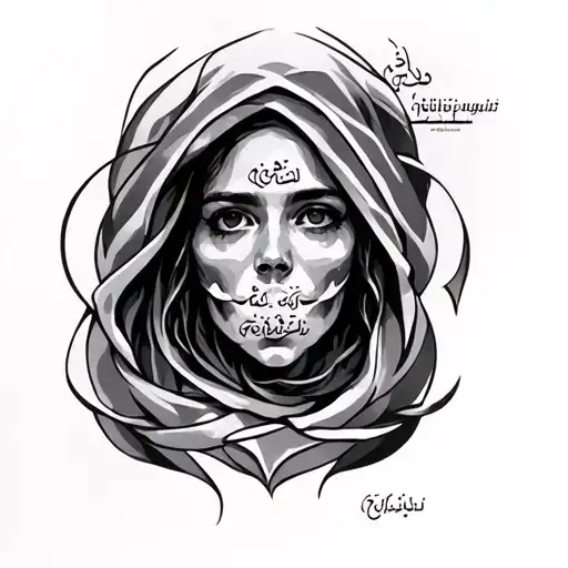 I Want A Tattoo Of 3 Deceased Family Members Names Written In Arabic And Integrated Into One Image