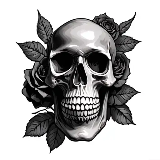Skull And Roses Left Hand