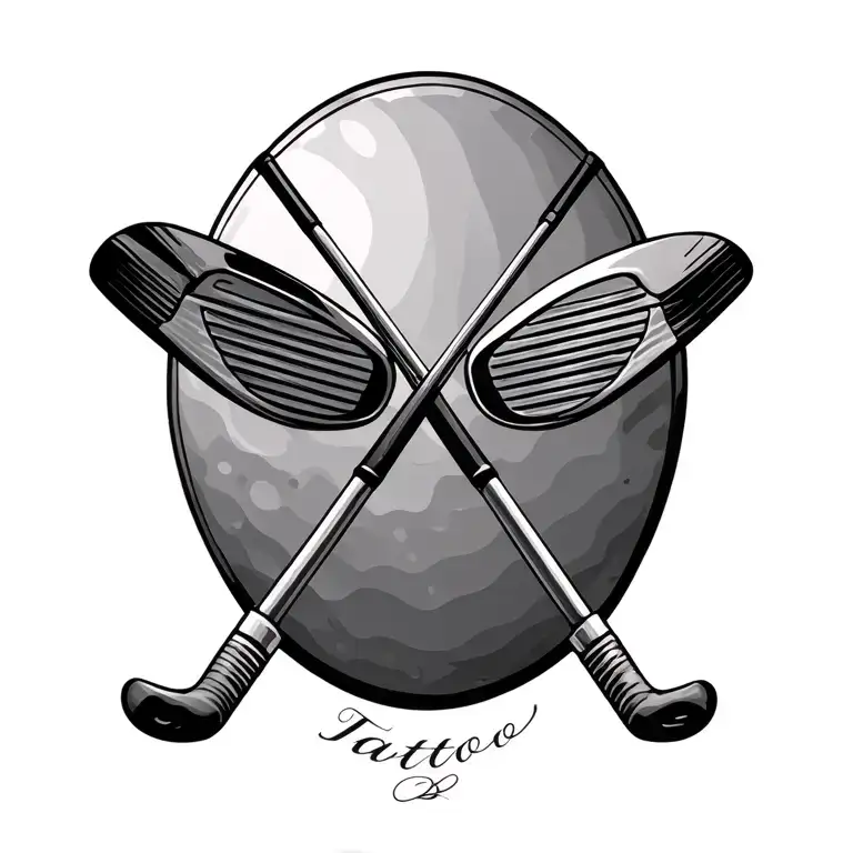 Crossed Golf Clubs