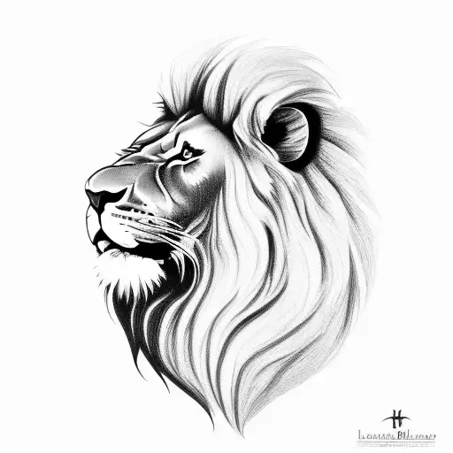 Lion Head And Praying Hands