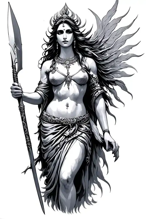Goddess Holding Spear