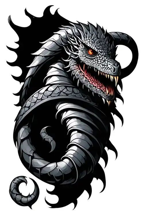 Norse Midgarsworm Wrapping Itself