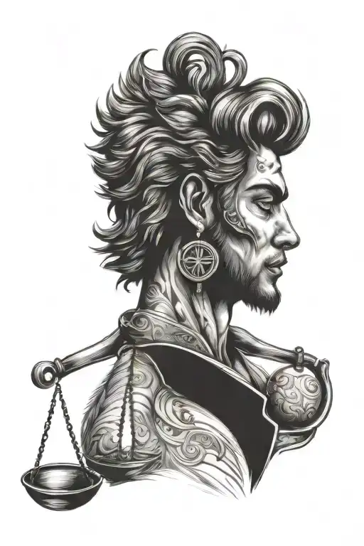 Libra Gay Furry Man Pin