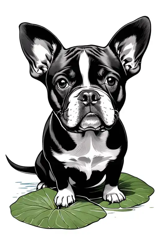 Fat Dog On A Lilly Pad