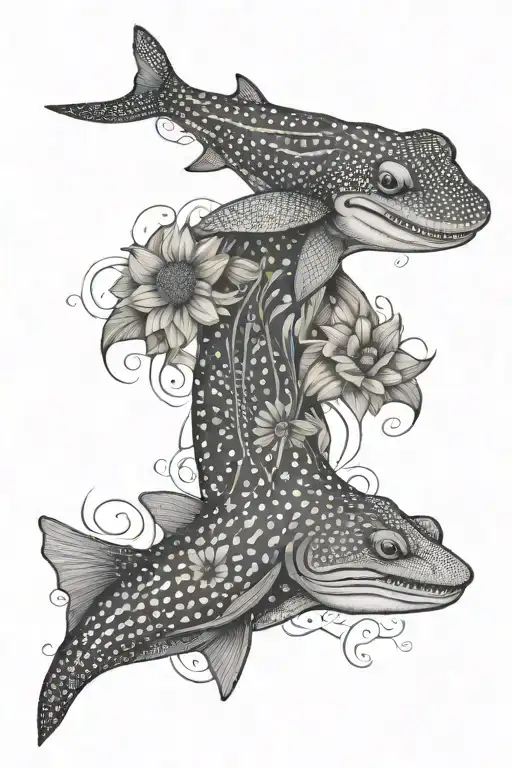 Lace Sunflower Gecko Whale Shark Swimming