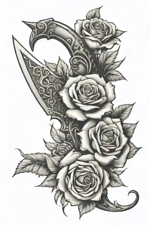 Rose Knife Combine Into One