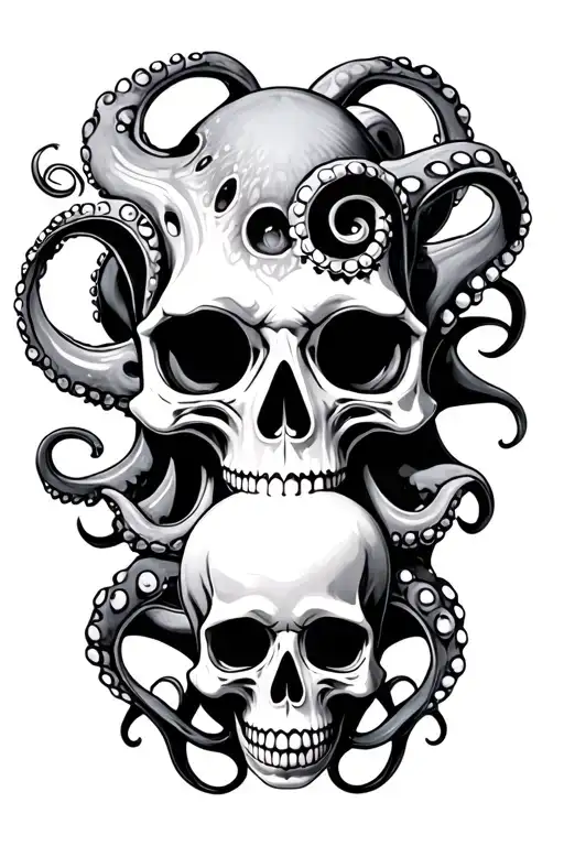 Octopus And Little Skull