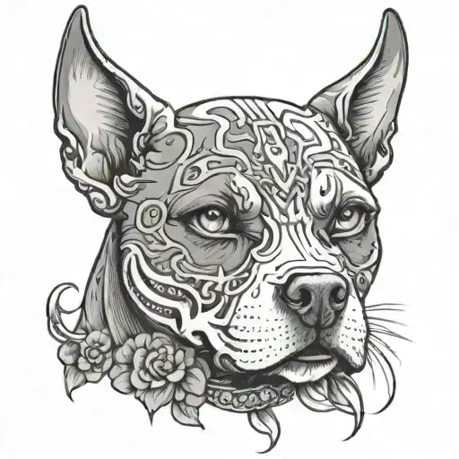 Skull Pitbull Dog Haven Vikings Cat Girl