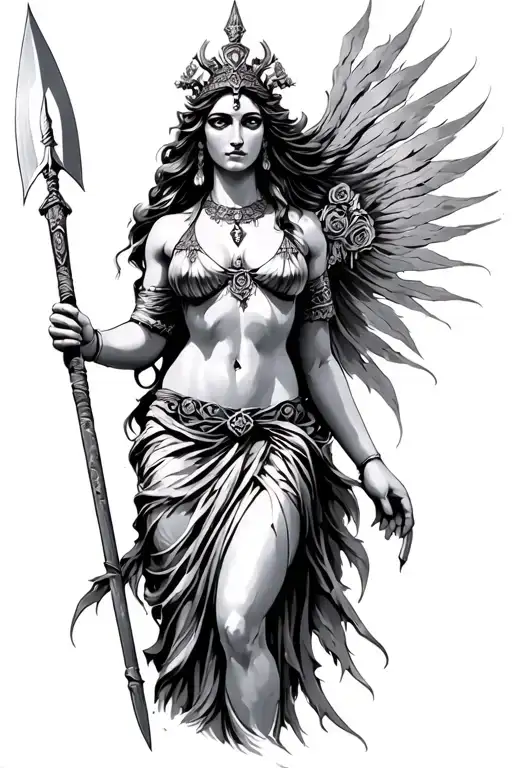 Goddess Holding Spear