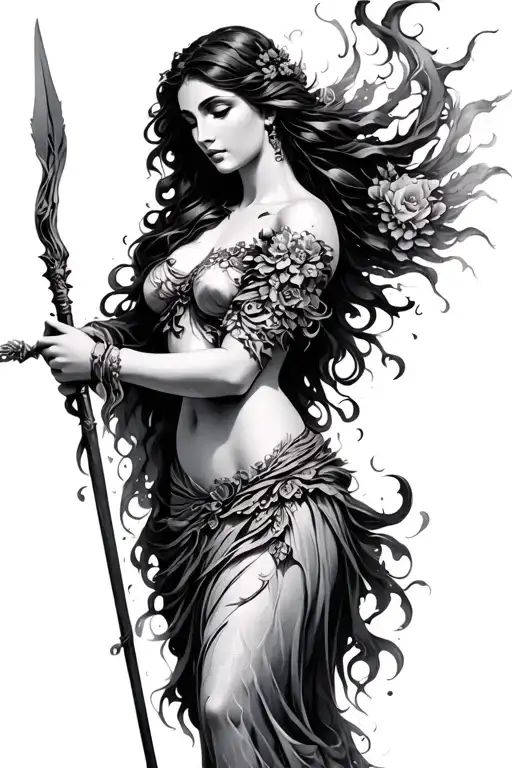 Goddess Holding Spear