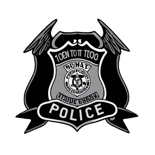 Police Badge With Wings