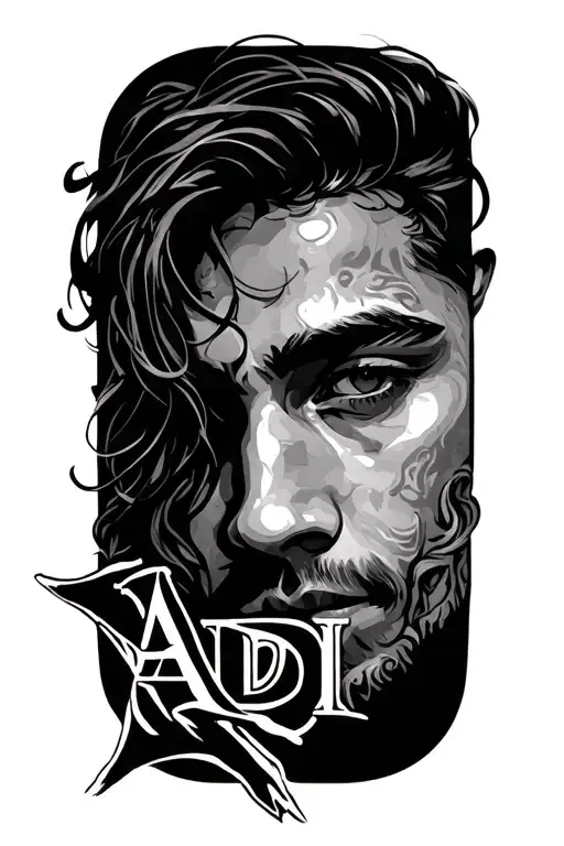Simple And Hidden Name Adi Within The Design Featuring