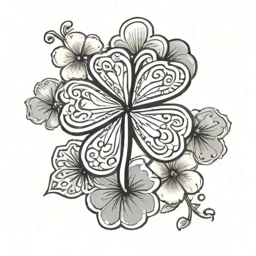 Memorial Tattoo For Sister With Name Patty Shea For A Man Include A 4 Leaf Clover