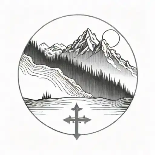 Slovenia Sun Cross Moutains