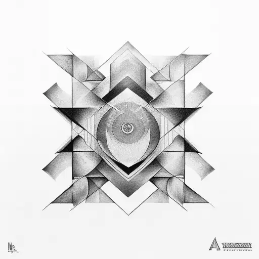 Abstract Geometric Design Incorporating The Initials Of Nolan And Jaxon