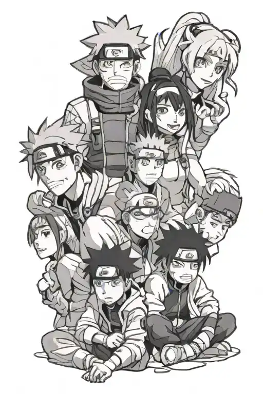 Naruto And Hinata With 4Lifers Underit