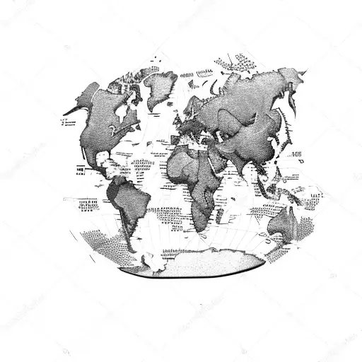 World Map With Visa And Airplane