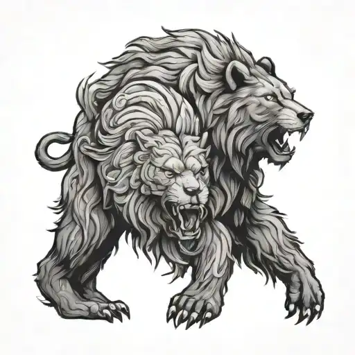 Bear Lion Wolf And Ape