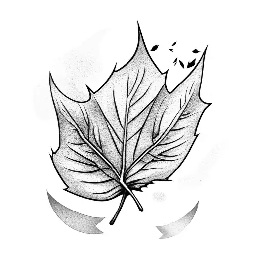 Broken Sword With Leaves Around It