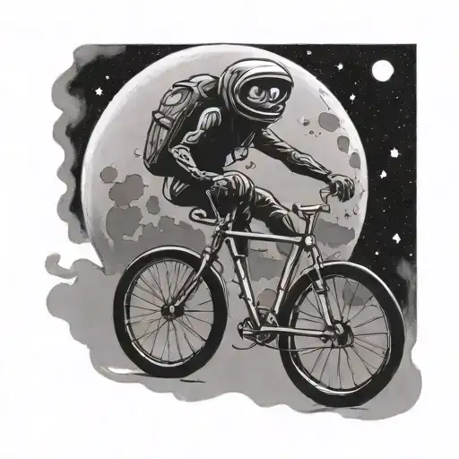 Et On A Bike Jumping With The Moon In The Background