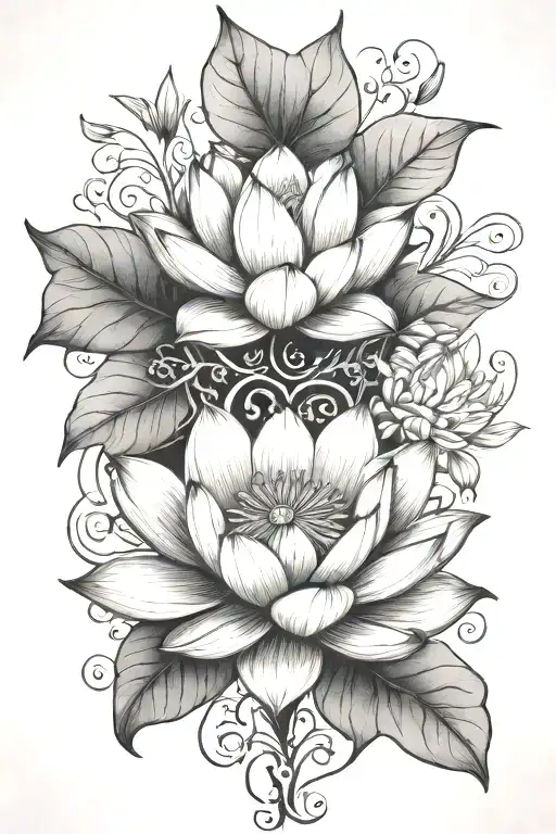 Lotus Flower With Irish Tree Of Life