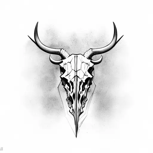 Bull Skull Side Angle