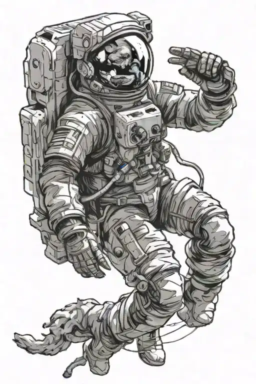 Astronaut Lost In Space Going Out