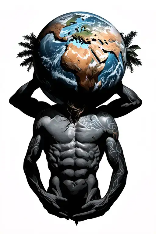 Atlas Holding Earth On His Shoulders