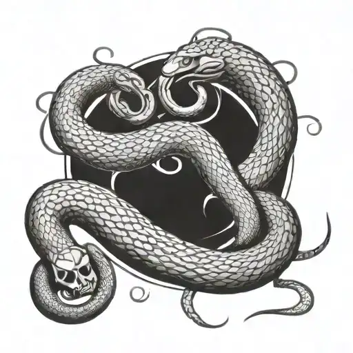 Snakes And Om Symbol And Cobra