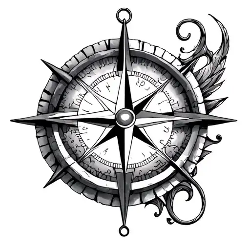Semi Colon Nautical Compass
