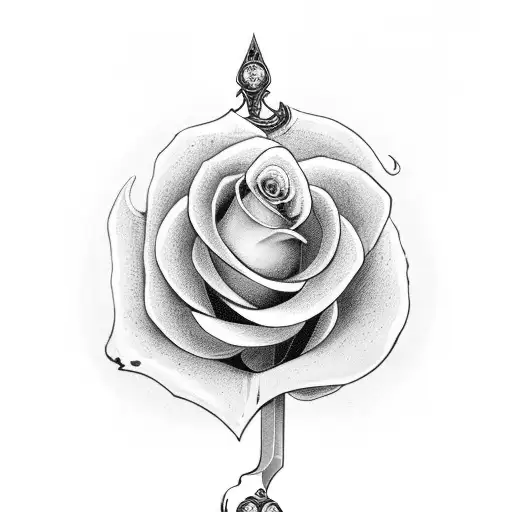 Sword With Small Rose