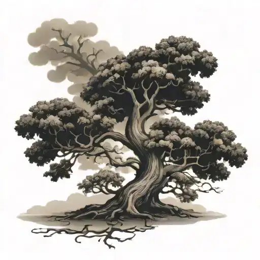 Oak Tree With Initials S W R J L