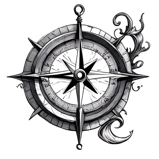 Semi Colon Nautical Compass