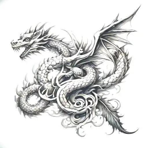 Spine Tattoo With Dragon And Unforgettable