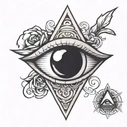 Eye Of Providence With I Love You Text Underneath There