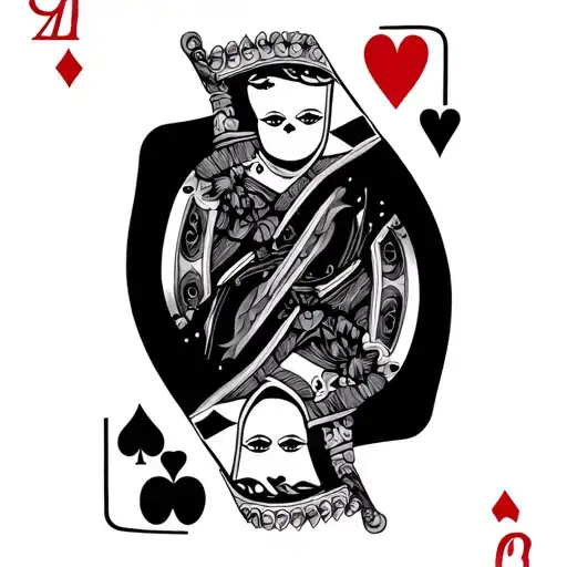 Queen Of Hearts Card With 9 2 6