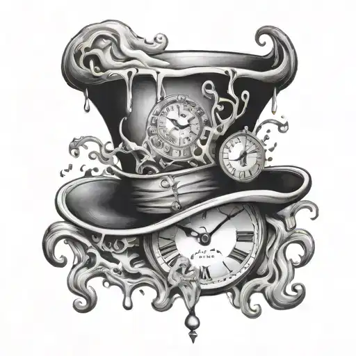 Mad Hatter And Dali Melting Clock