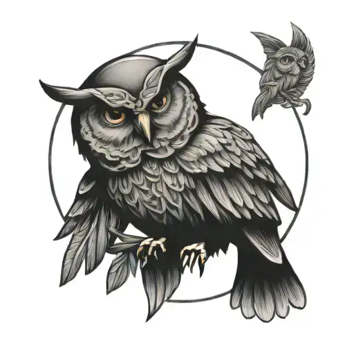 Mcmxc With Owl On Top